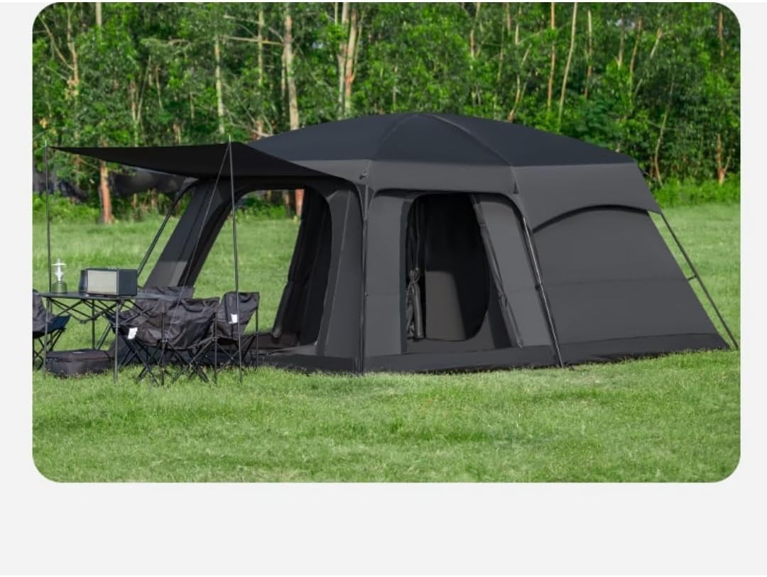 フィールドア480トンネルテント+新品グランドシート1家族4人・ライトベージュ FIELDOOR（フィールドア） | トンネルテント 480